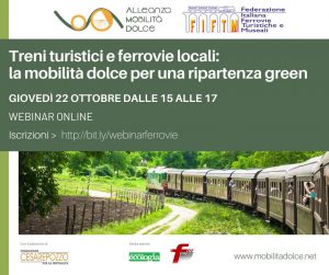 Webinar: treni turistici, ferrovie locali e mobilità dolce per una ripartenza green