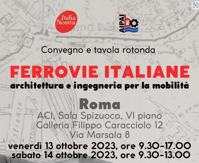 Roma, 13 e 14 ottobre 2023: convegno sulle ferrovie italiane